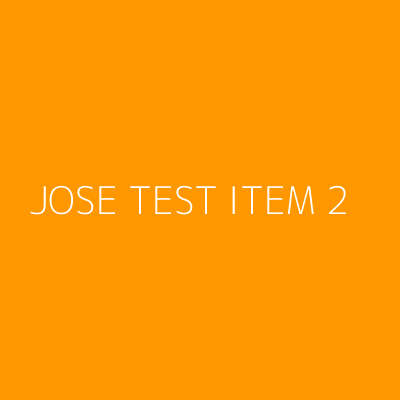Product JOSE TEST ITEM 2