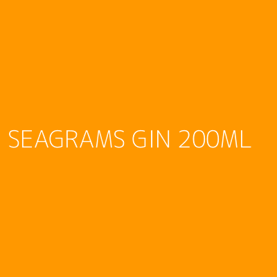 Product SEAGRAMS GIN 200ML