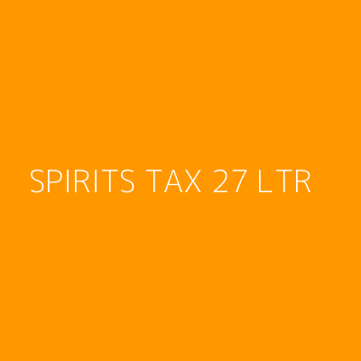 Product SPIRITS TAX 27 LTR