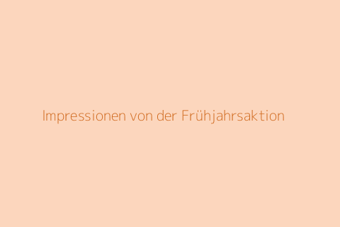 Impressionen von der Frühjahrsaktion