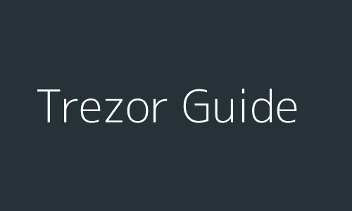 Trezor Beginner Guide