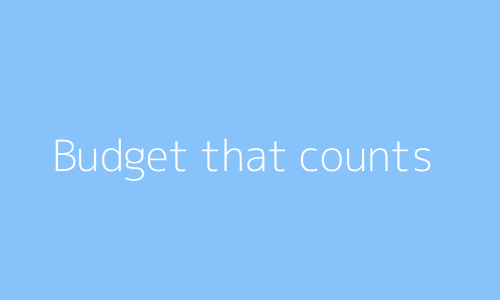 Budget that counts