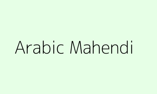 Arabic Mahendi