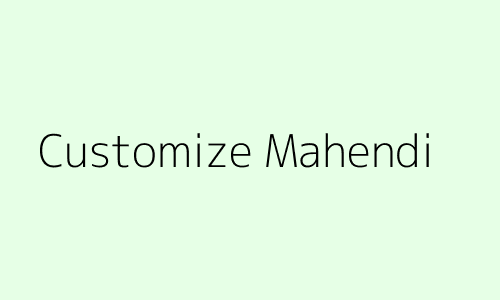Customize Mahendi