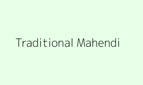 Traditional Mahendi