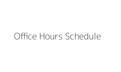 Office hours