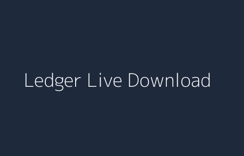 Ledger Live Download Illustration