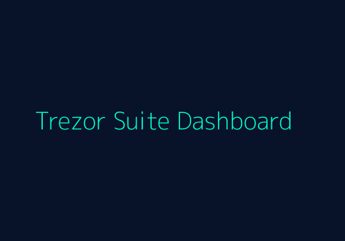 Trezor Suite UI Preview