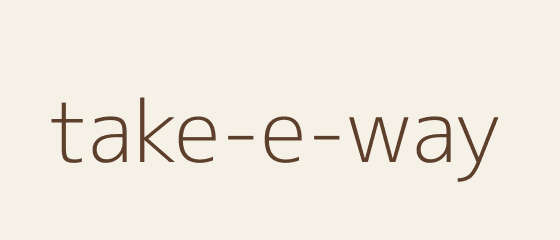 take-e-way (logo på vej)