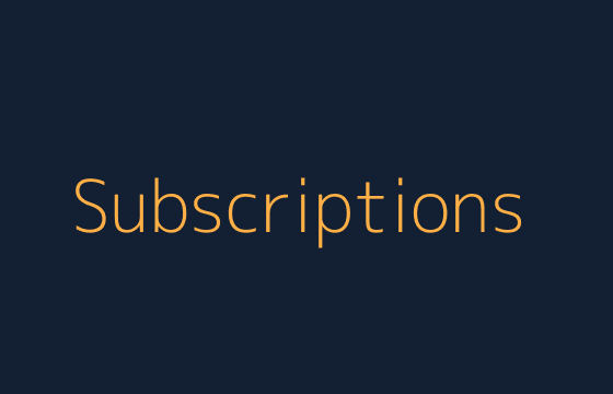 Placeholder showing subscription management view