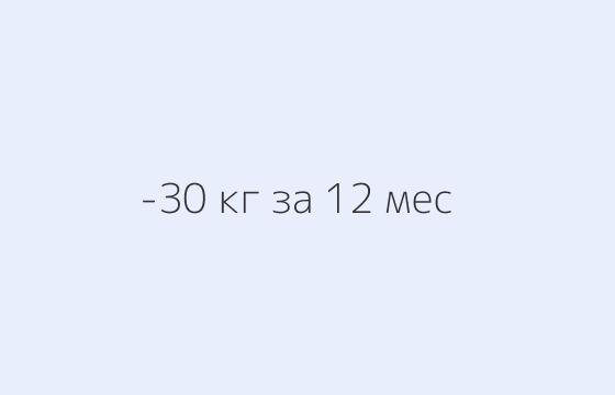 Айк — минус 30 кг за 12 мес