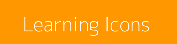 Icon set: Books, Laptop, Resume, Trainer, Clock