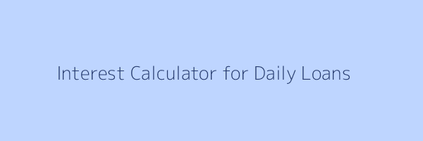 Interest calculation