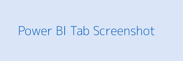 Screenshot Power BI Tab