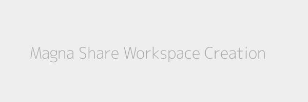 Creating a workspace on Magna Share