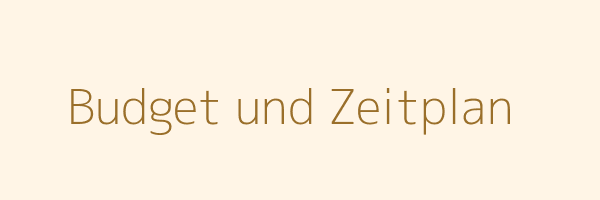 Budget und Zeitplan