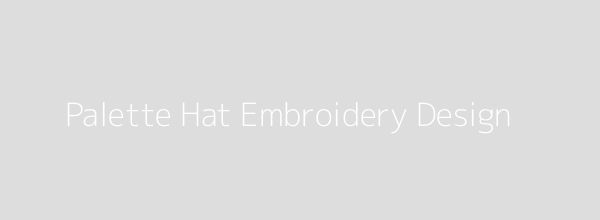 Palette Hat Machine Embroidery Design