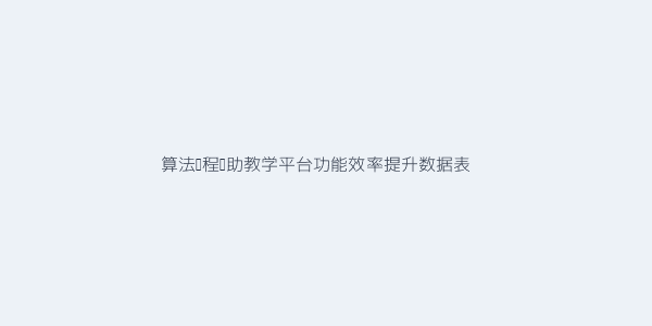 算法课程辅助教学平台真的能降低教学成本提升效率吗 第1张