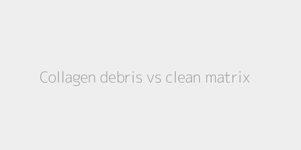 Illustration of tangled collagen vs clear skin matrix