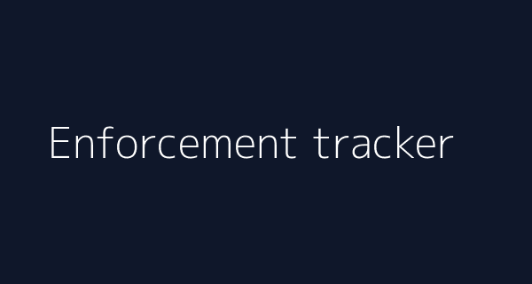 Enforcement readiness tracker