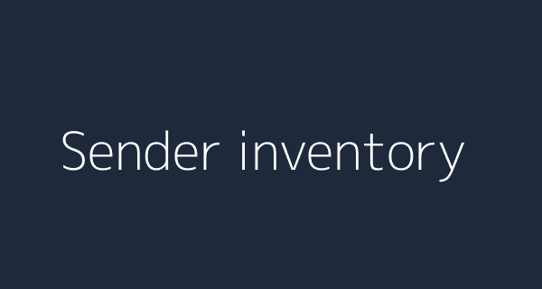 Sender inventory CSV
