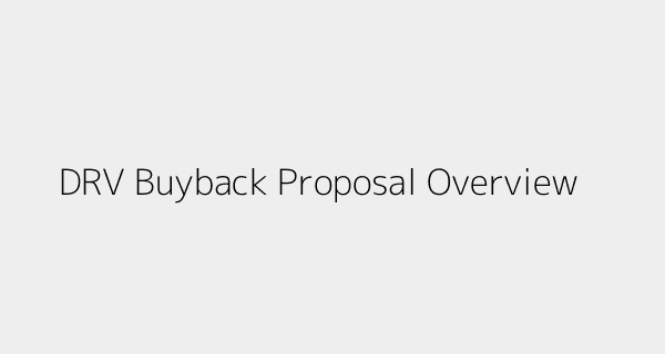 DRV buyback proposal overview