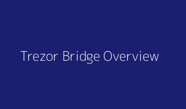 Trezor Bridge Overview
