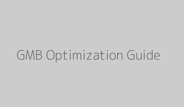 GMB Optimization Guide