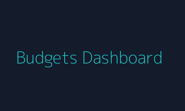 Budgets dashboard preview