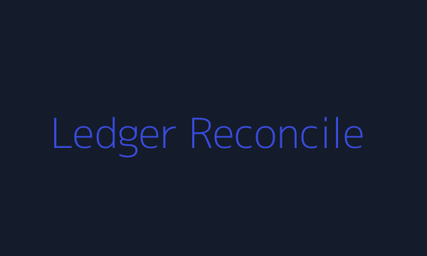 Ledger reconciliation panel