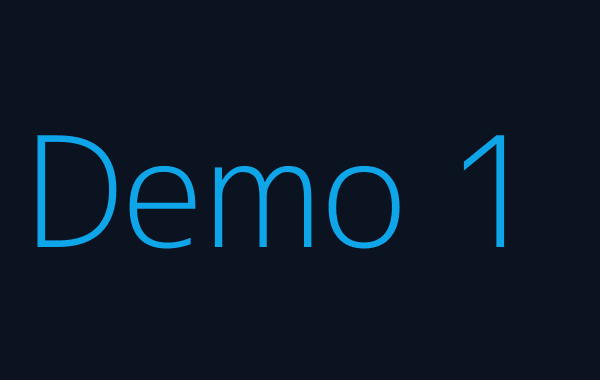 Demo 1