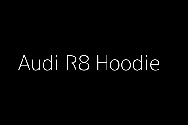 Audi R8 Hoodie on a model wearing it