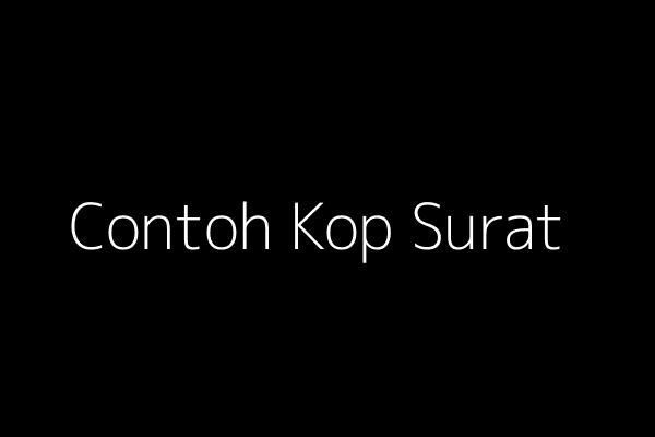 Contoh Kop Surat