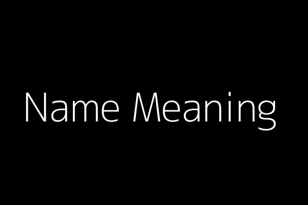 Name Meaning