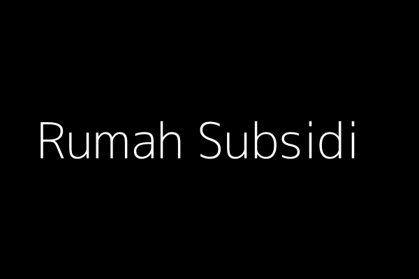 Rumah Subsidi