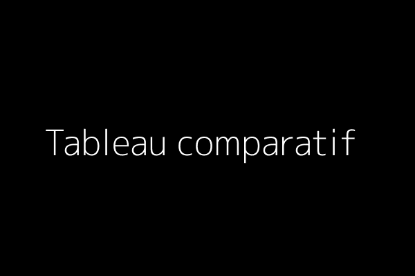 Tableau comparatif