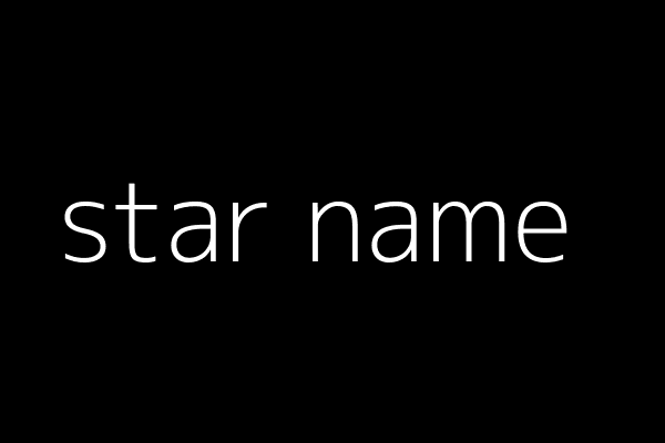 star name