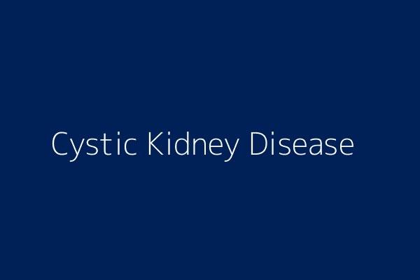 Cystic Kidney Disease Treatment