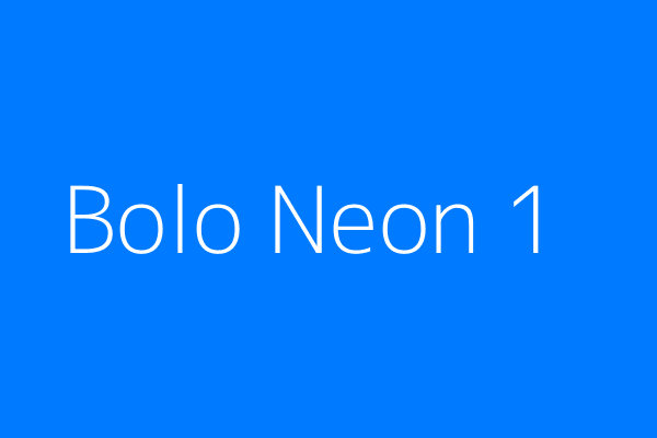 Bolo Neon Exemplo 1