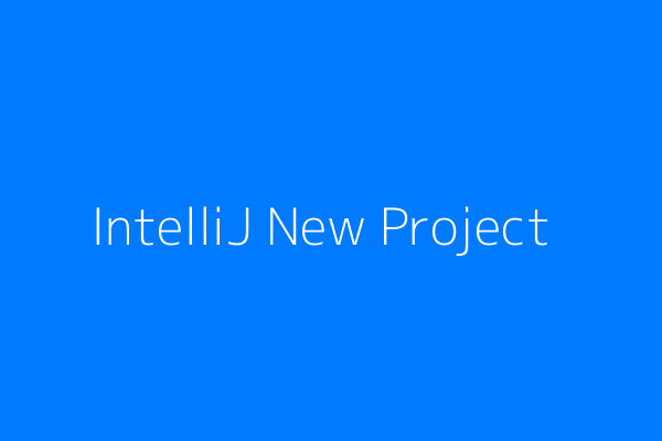 IntelliJ New Project Window