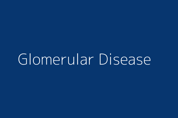 Glomerular Disease Treatment