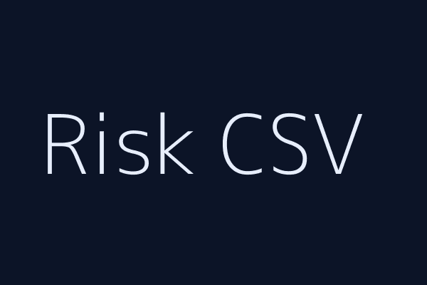 Risk CSV sample