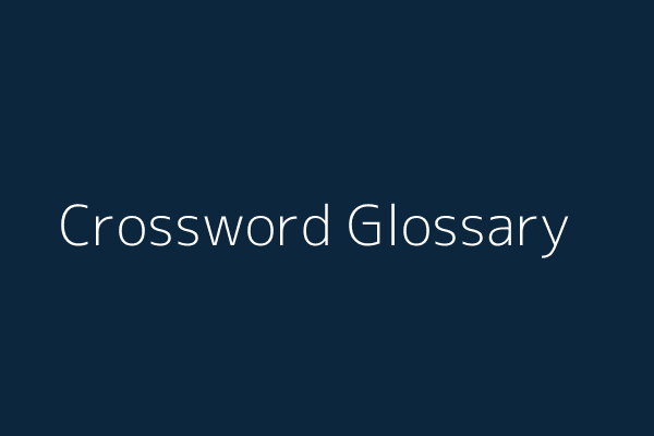 Crossword Glossary