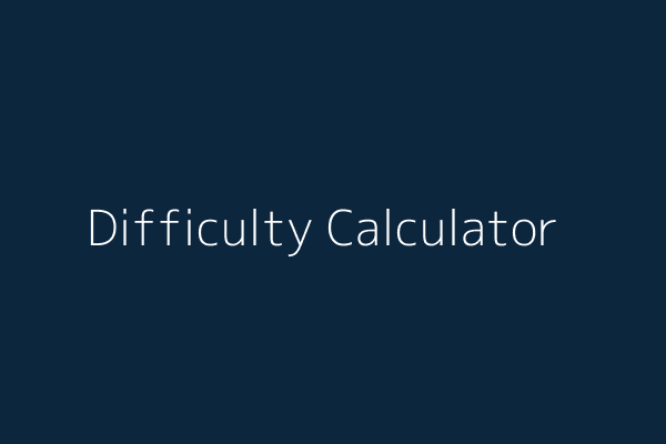 Difficulty Calculator