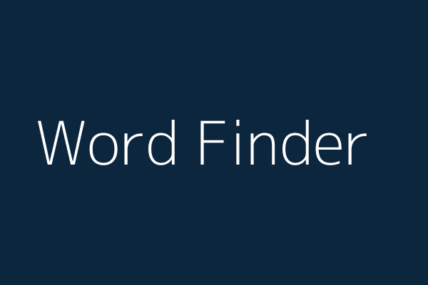 Word Finder