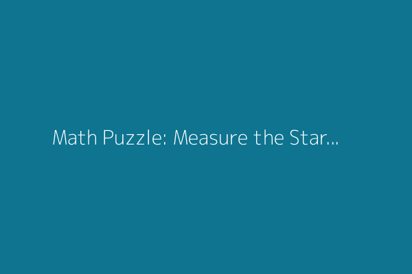 Math Puzzle: Measure the Star