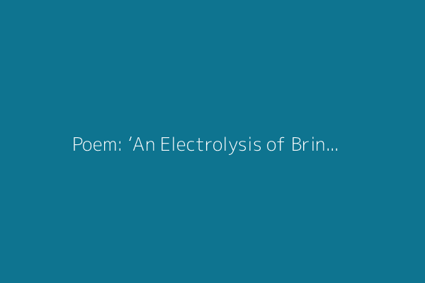 Poem: ‘An Electrolysis of Brine’