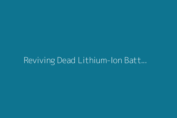 Reviving Dead Lithium-Ion Batteries with an AI-Derived Electrolyte Solution