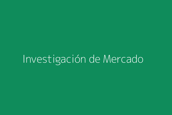 Investigación de mercado