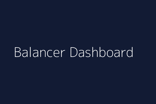 Balancer Dashboard